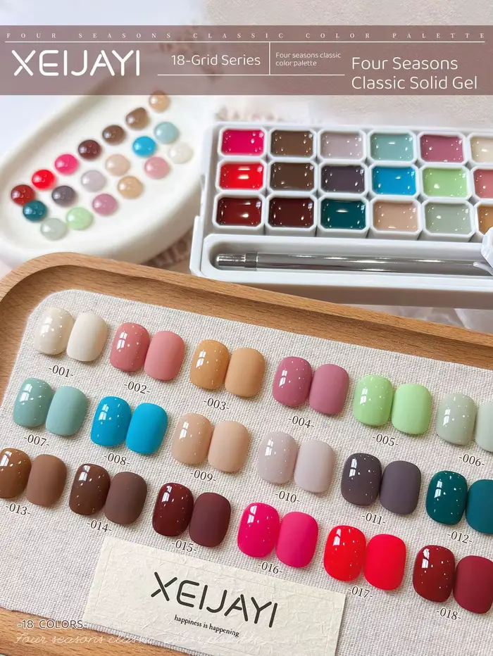 XEIJAYI Vernis à ongles 18 couleurs à haute saturation