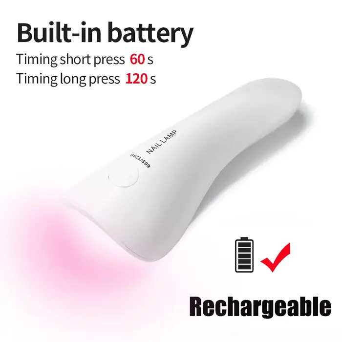 LINMANDA lampe LED UV portative pour lampe de séchage des ongles Mini lampe de manucure Rechargeable