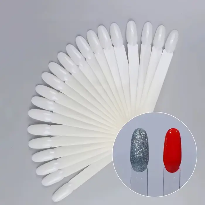 50 pièces de faux ongles noirs naturels transparents