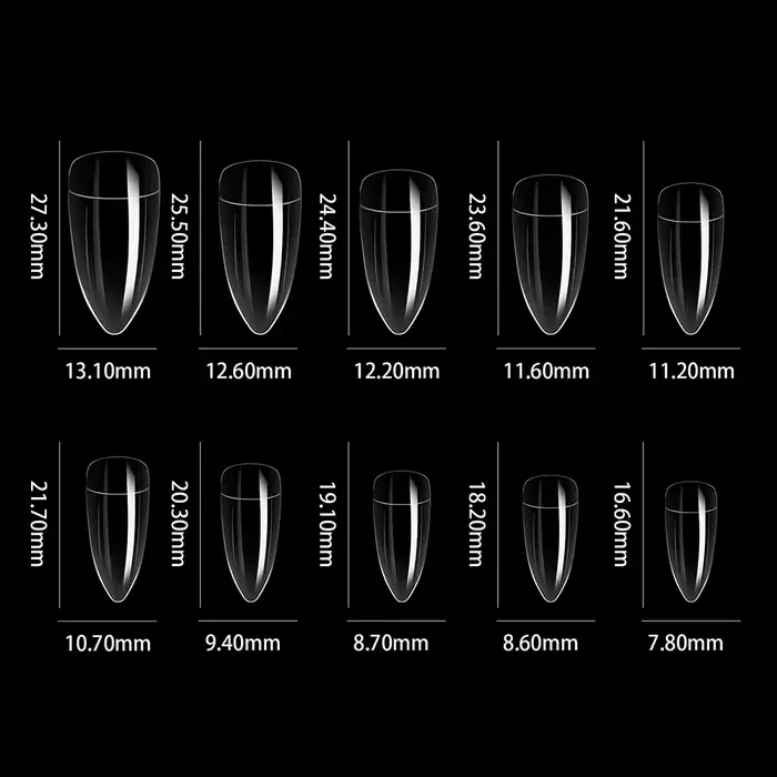 100 pièces faucon pointes d'ongles incurvées couverture complète aigle griffe courbe faux ongles Extension blanc/clair