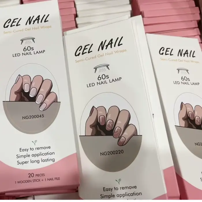 Autocollant pour ongles en gel semi-durci pour manucure