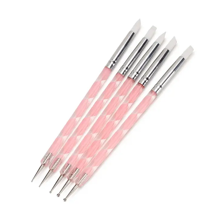 5 pieces of nail art special pointed flower nail polish pens