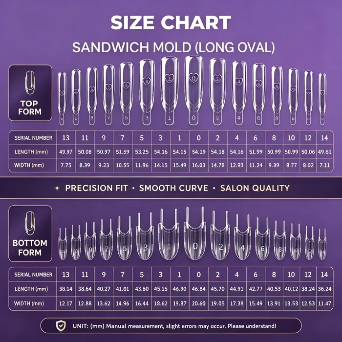 120 pièces de formes doubles pour extension d'ongles