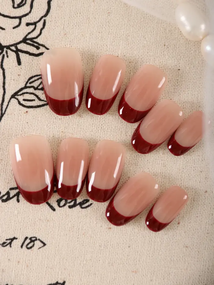 Faux ongles français à pression