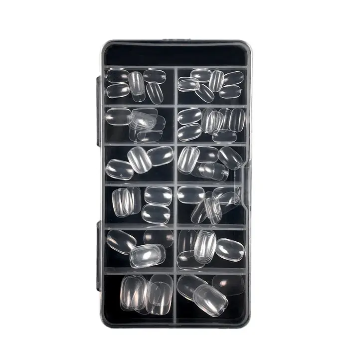 100 pièces enfant ongles faux ongles acrylique Nail Art clair Transparent Nature couleur couverture complète ongles conseils
