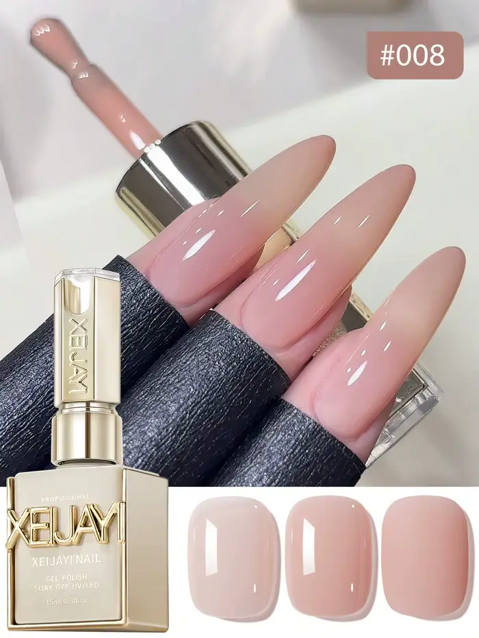 Vernis à ongles gel rose transparent 15ML