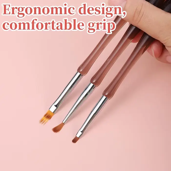 Ensemble de 3 pinceaux pour Nail Art