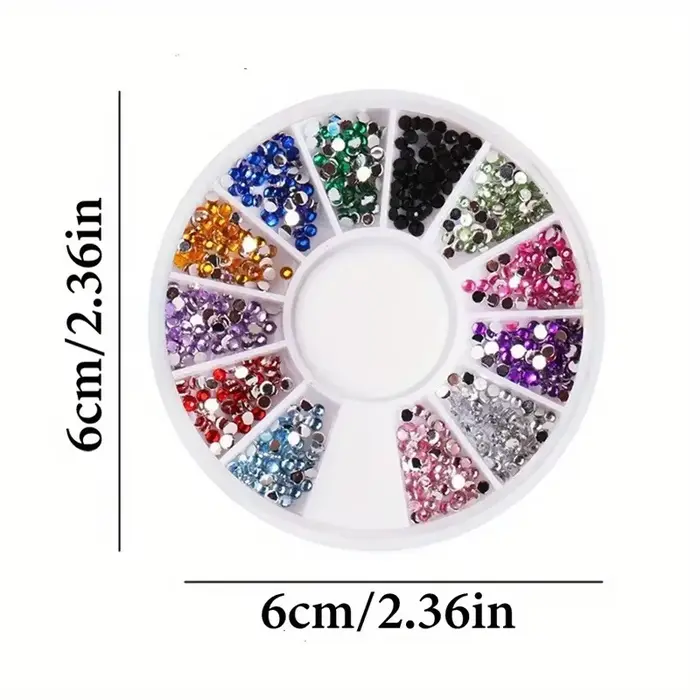 Pièces pour ongles, strass à paillettes