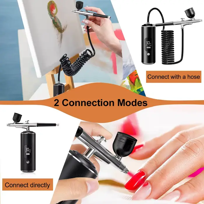 Aérographe pour ongles avec compresseur