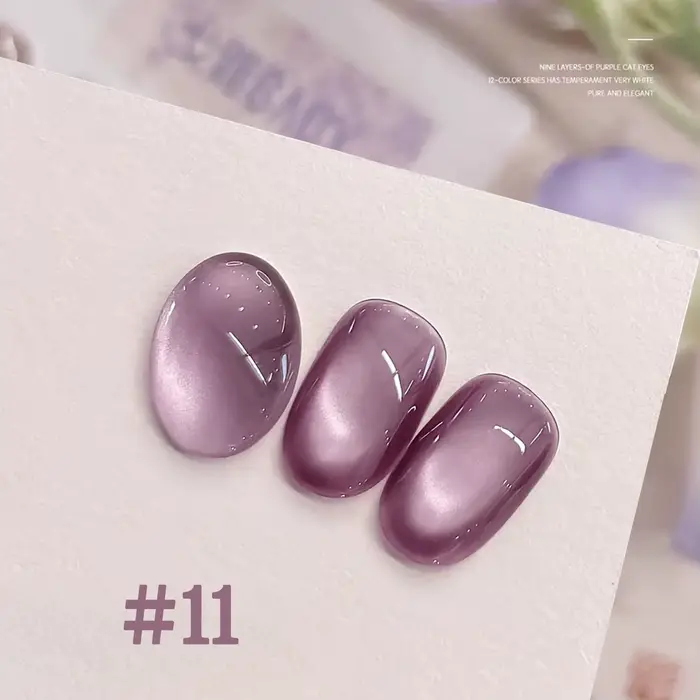 1-12 pièces TC populaire violet oeil de chat vernis à ongles Gel ensemble UV Gel tremper les ongles 