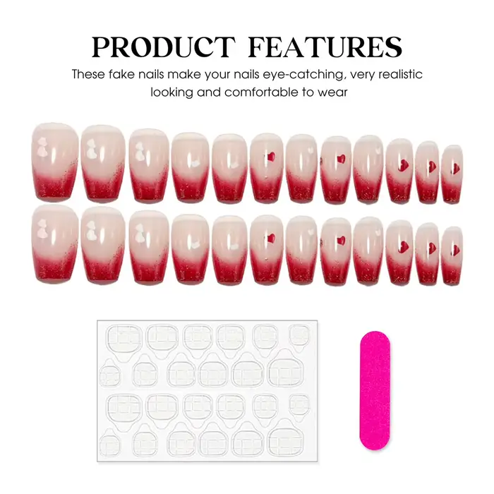 Patchs pour faux ongles de couleur chair