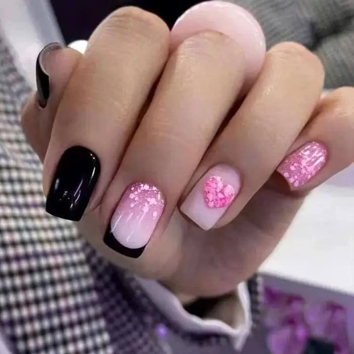 Faux ongles français courts, imprimé léopard, couverture complète, imperméable, amovible, à pression