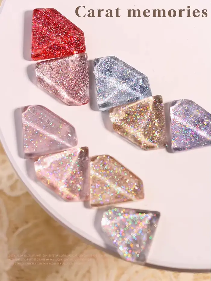Nouveau Gel à Ongles Scintillant Sept Couleurs Effet Diamant Broyé Été-Automne 2026