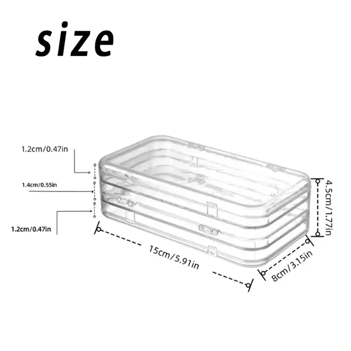 1 boîte de rangement pliable en acrylique transparent pour manucure