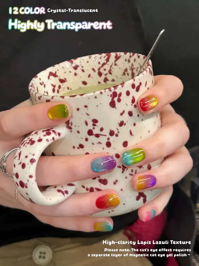 Gel semi-permanent pour ongles en 12 couleurs