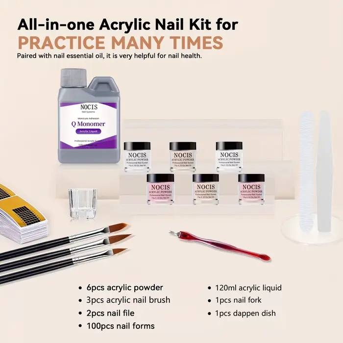 Ensemble d'ongles en acrylique
