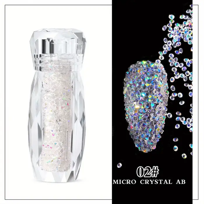 Paillettes Caviar ongles strass fée Micro perles de cristal 3D AB