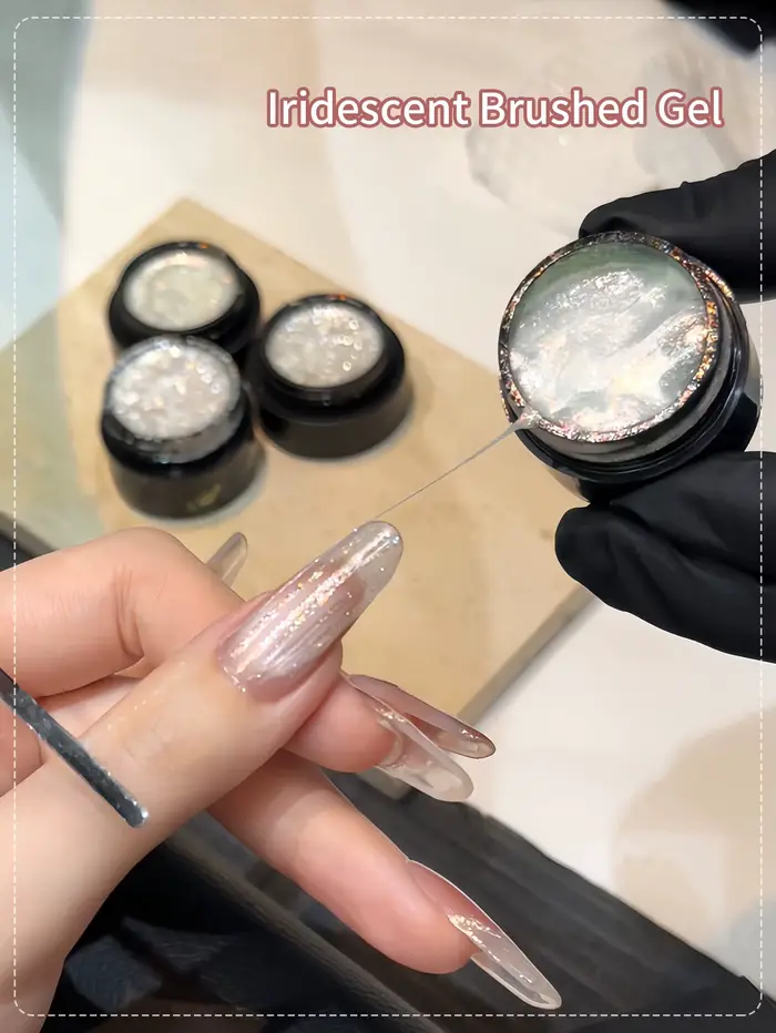 Vernis à ongles gel métallique super brillant sans nettoyage