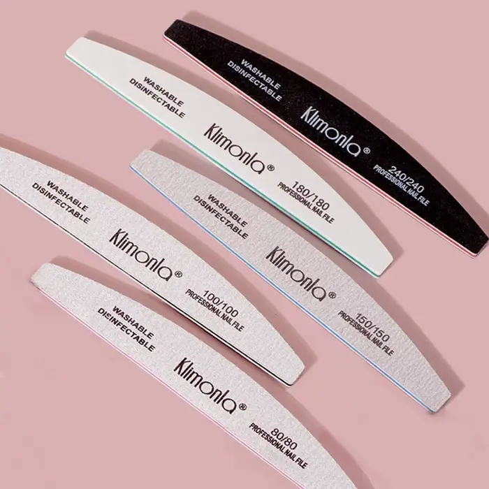 Limes à ongles professionnelles 100 180 EVA, papier de verre épais pour Salon de manucure, ensemble