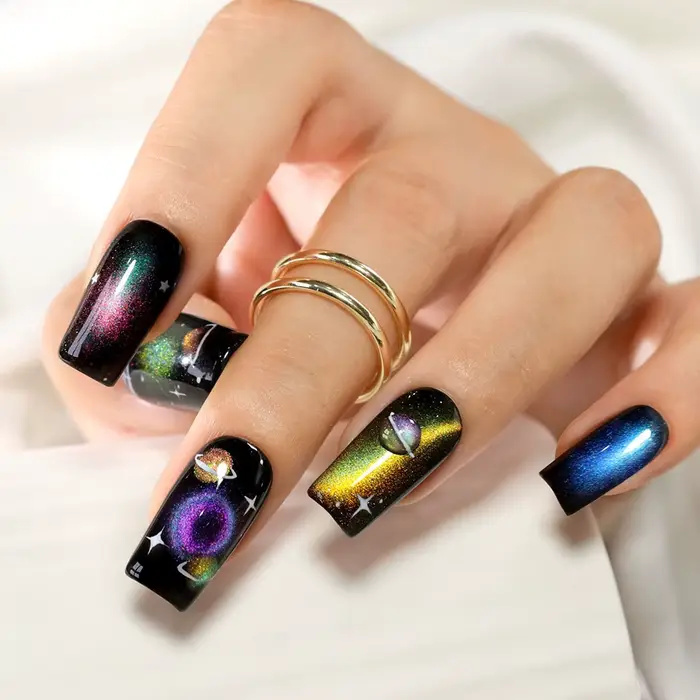 Arc-en-ciel yeux de chat HEMA/TPO gratuit magnétique oeil
