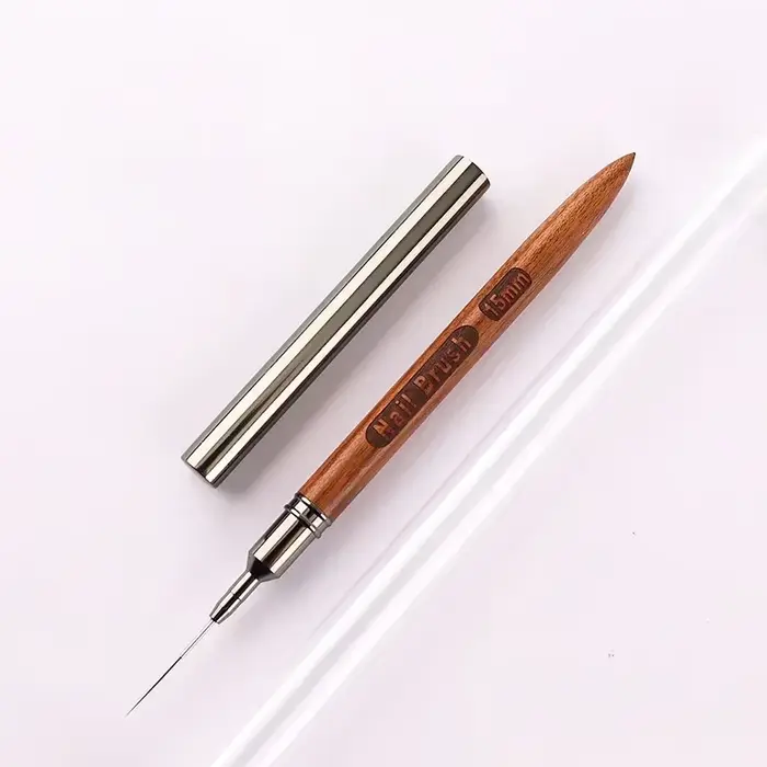 Pinceau à ongles en bois pour gel, liner pour nail art, pinceau de peinture DIY, stylo à dessin pour