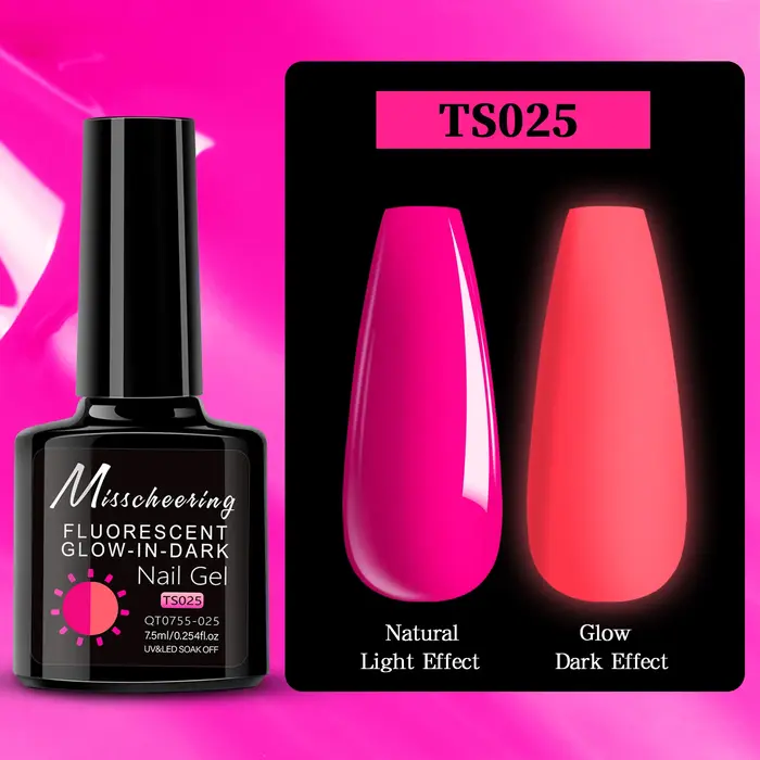 7.5ml Fluorescent lueur dans l'obscurité Gel Vernis à ongles été néon Semi Permanent tremper UV Gel