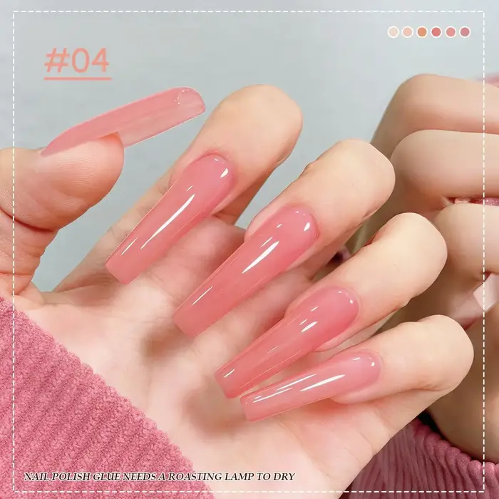 MIANEL 1 pièce 12ML Vernis à ongles gel poudre nude transparent effet glace blanchissant