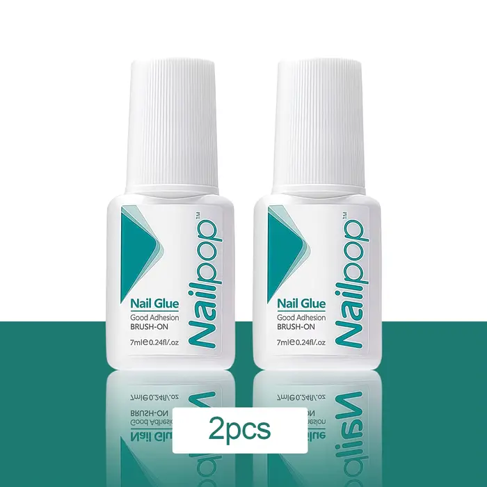 Nailpop – colle à ongles 2/5 pièces, adhésif fort, séchage rapide, colle acrylique transparente long