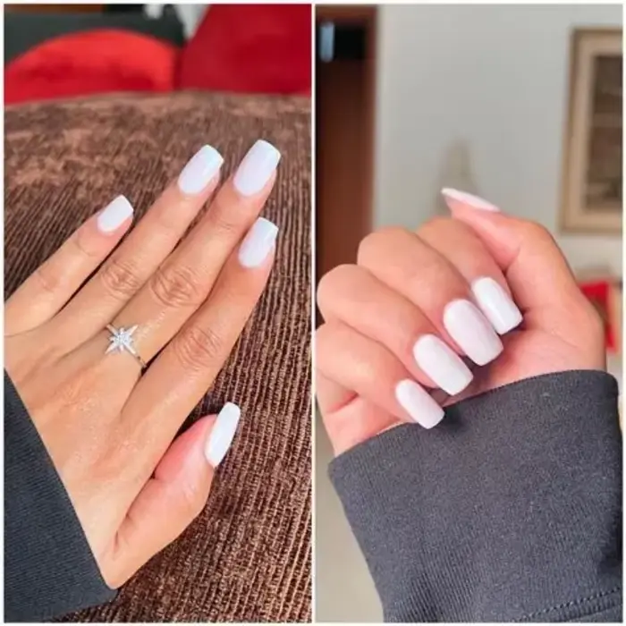GC H22 2 Vernis à ongles gel blanc laiteux Opies Bubble Bath +