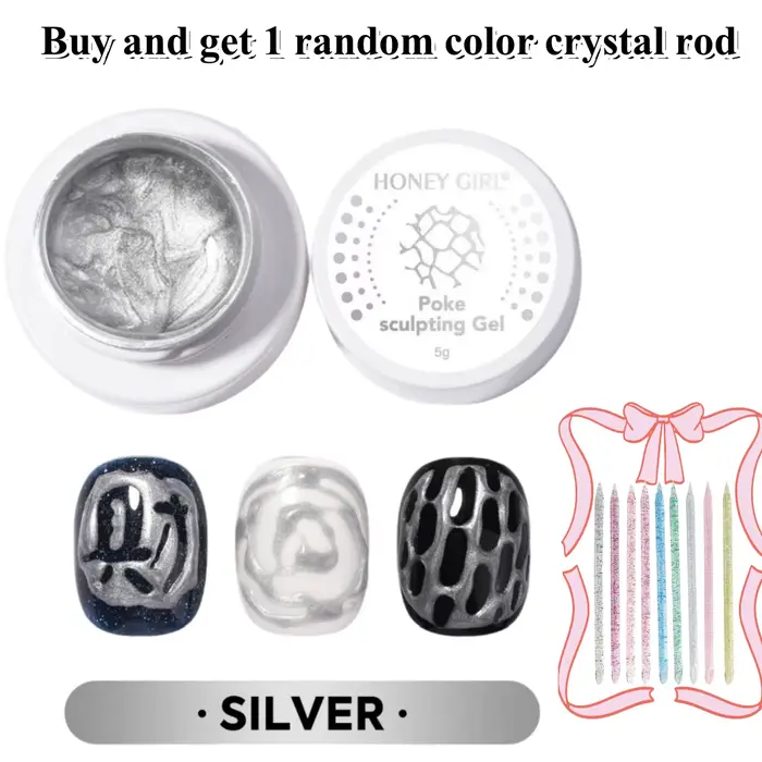 Gel créatif pour Nail Art, avec couche de Base spéciale, noir/blanc, argenté, doré, pour bricolage, 