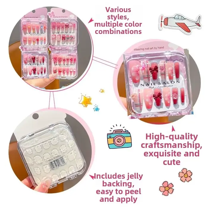 Ongles autocollants amovibles pour enfants