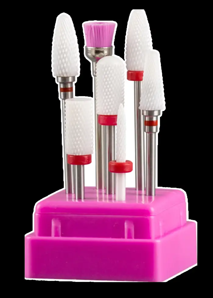 Ensemble de fraises en acier au tungstène pour Nail Art, foret à ongles en céramique, perceuse élect