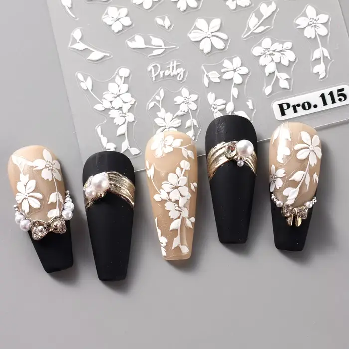 Autocollants 3D pour Nail Art