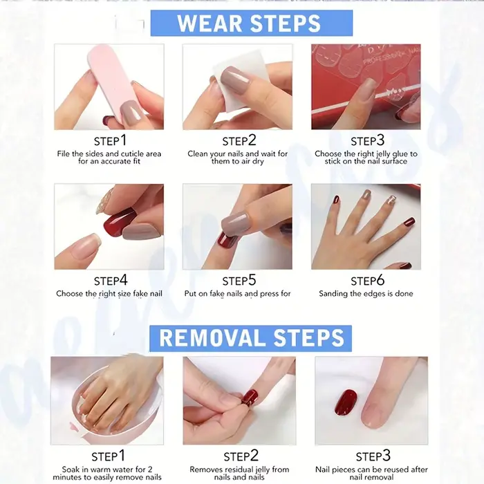 Faux ongles gelée Double face colle adhésive