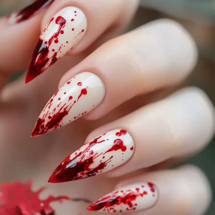 Faux ongles en forme d'amande pour Halloween