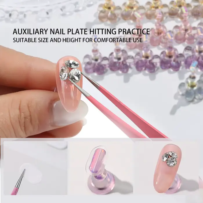 Présentoir magnétique de pointe d'ongle de fleur d'aurore de 1 pièce pour le manucure outil d'affich