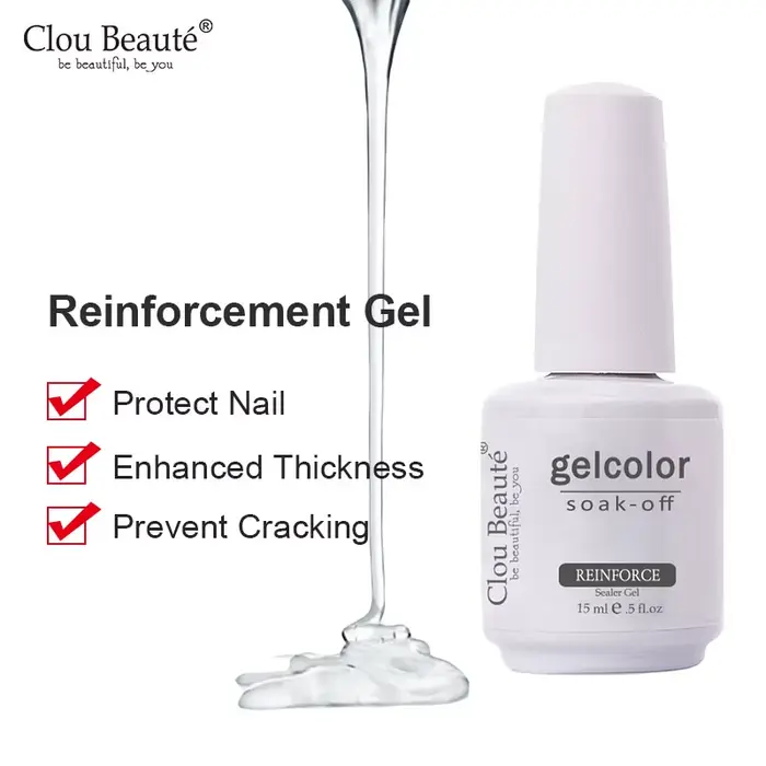Renfort UV vernis à ongles Gel protéger renforcer LED Gel ongles Gel clair renforcer vernis à ongles