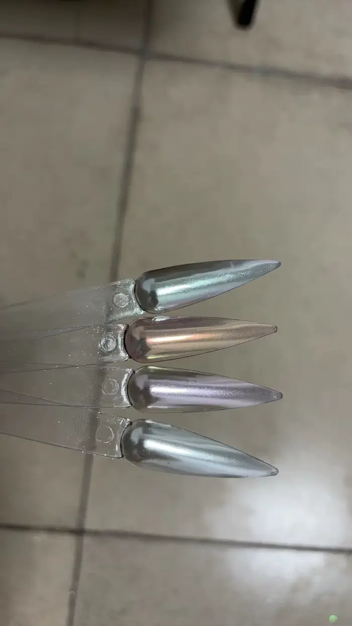 1 Boîte de Poudre à Ongles Effet Miroir Coucher de Soleil Brillant 0