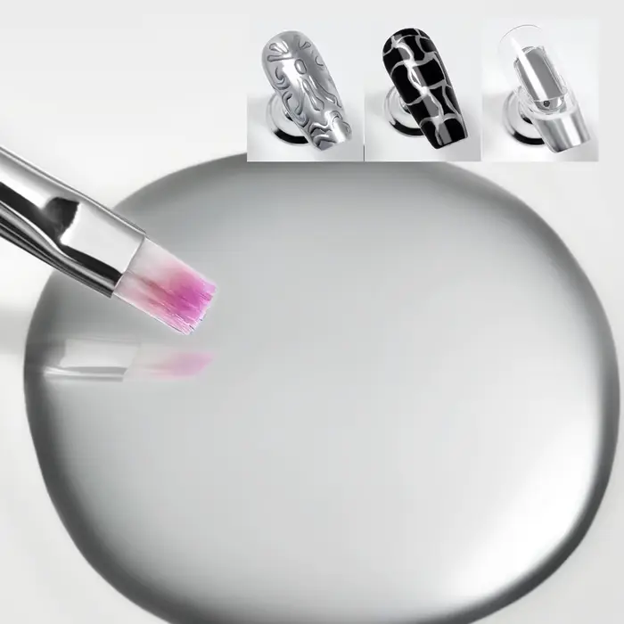 Gel métallique argenté pour Nail Art