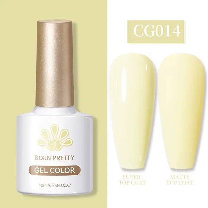 BORN PRETTY 10ml Gel Polish Crème Jaune Longue Durée Style Français