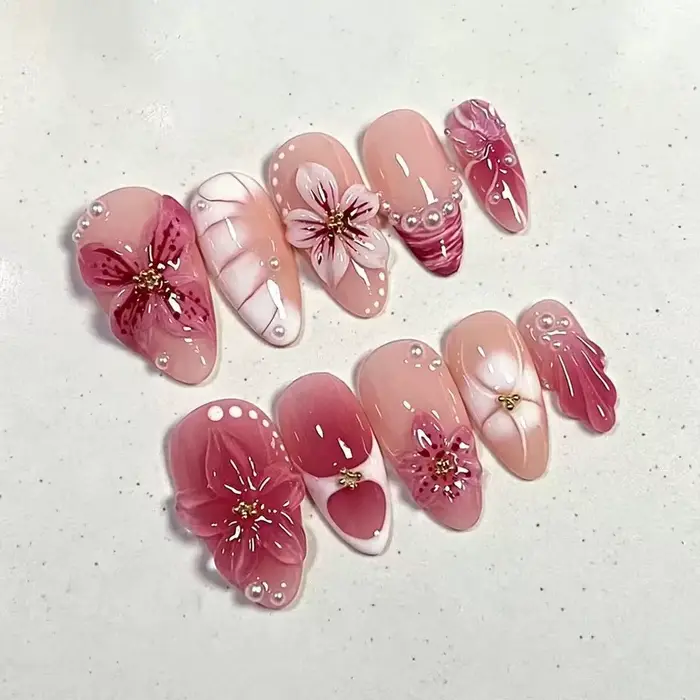 Faux ongles 3D faits main