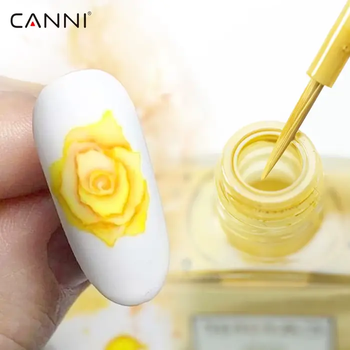 CANNI 9ml Encre à ongles effet marbre doré rose