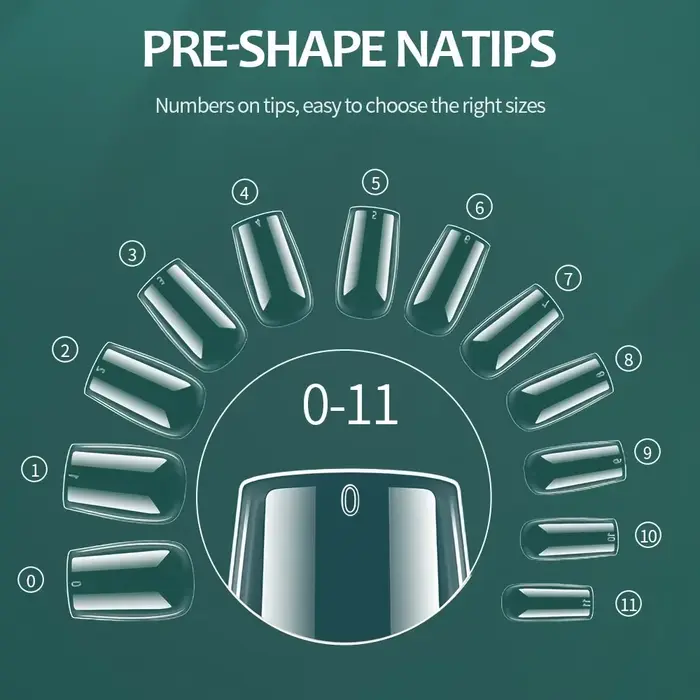 Nailpop 600 pièces Gel doux X ongles conseils couverture complète cercueil Stiletto faux ongles Extr