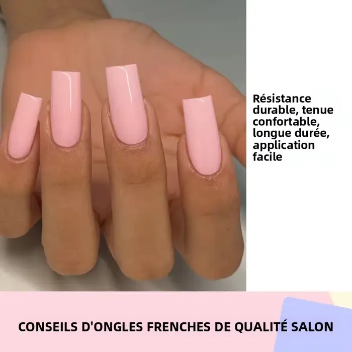 Ensemble de faux ongles français naturels