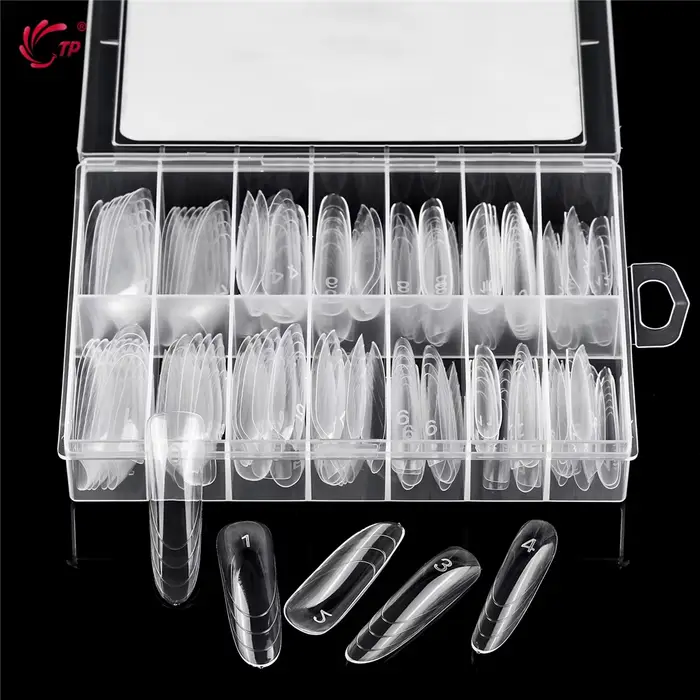 TP nouveau 70 pièces/140 pièces ongles clairs double forme couverture complète système d'extension d'ongle construction