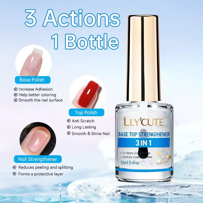 LILYCUTE 7ML vernis à ongles blanc laiteux rose effet de renforcement soin longue durée