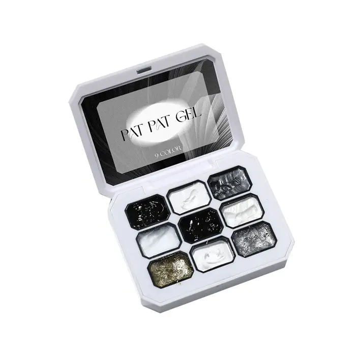 1 pièce Gel de vernis à ongles solide noir et blanc