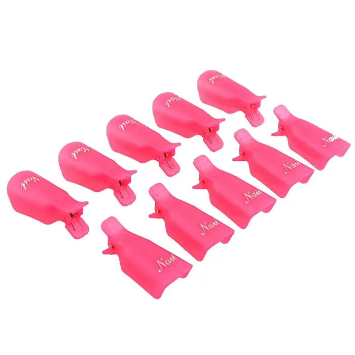 LULAA 10 pièces/16 pièces en plastique Nail Art tremper capuchon pince UV Gel dissolvant de vernis outil d'emballage