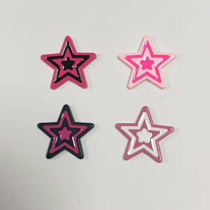 Fourniture en vrac 20 pièces Kawaii Double orthographe couleur pentagramme étoile décor Art breloque