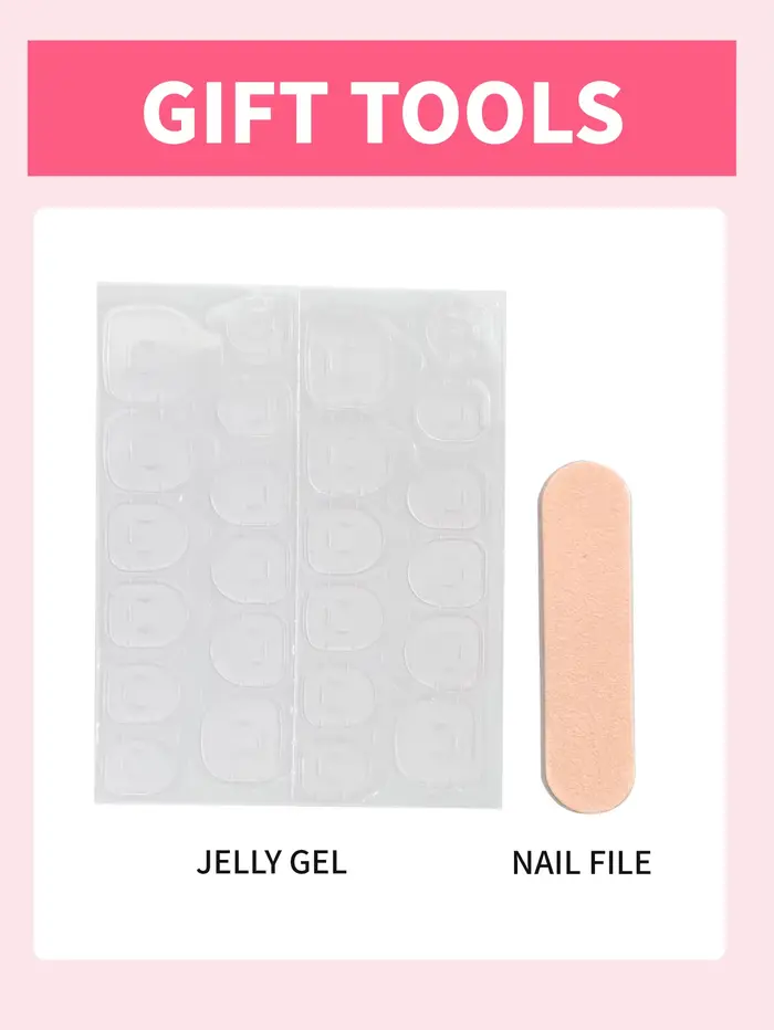 Lot de 10 faux ongles à presser marron et blancs